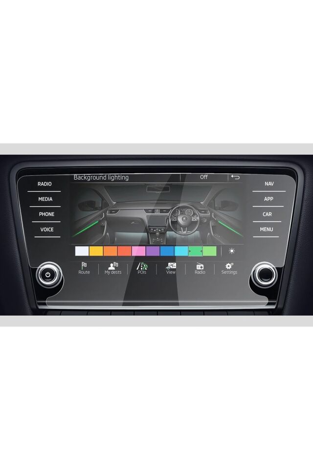 Skoda Superb Navigasyon Ekran Koruyucu 9H Nano Tek Ebat