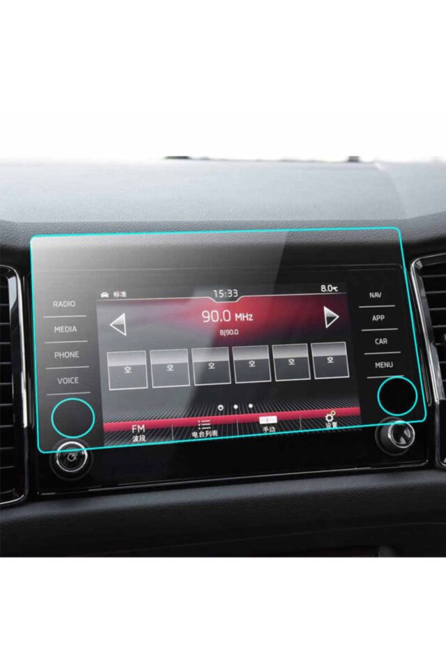 Skoda Kodiaq Karoq 8' Multimedya Ekran Koruyucu 9H Nano Tek Ebat