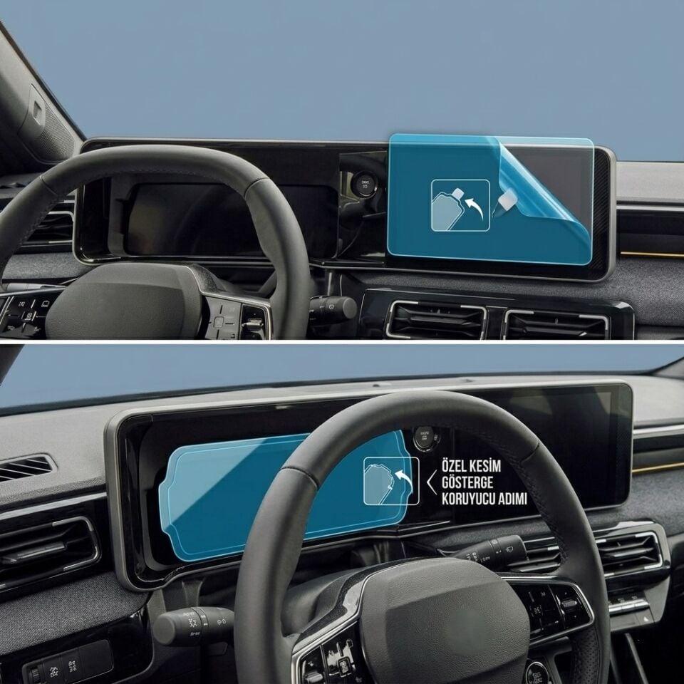 Renault Boreal Dijital Gösterge ve Multimedya Ekran Koruyucu Set