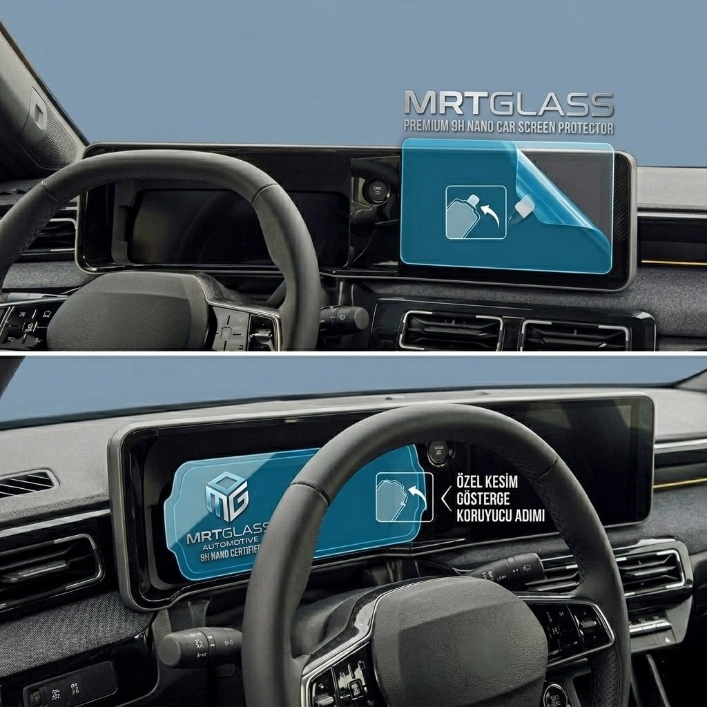 Renault Boreal Dijital Gösterge ve Multimedya Ekran Koruyucu Set