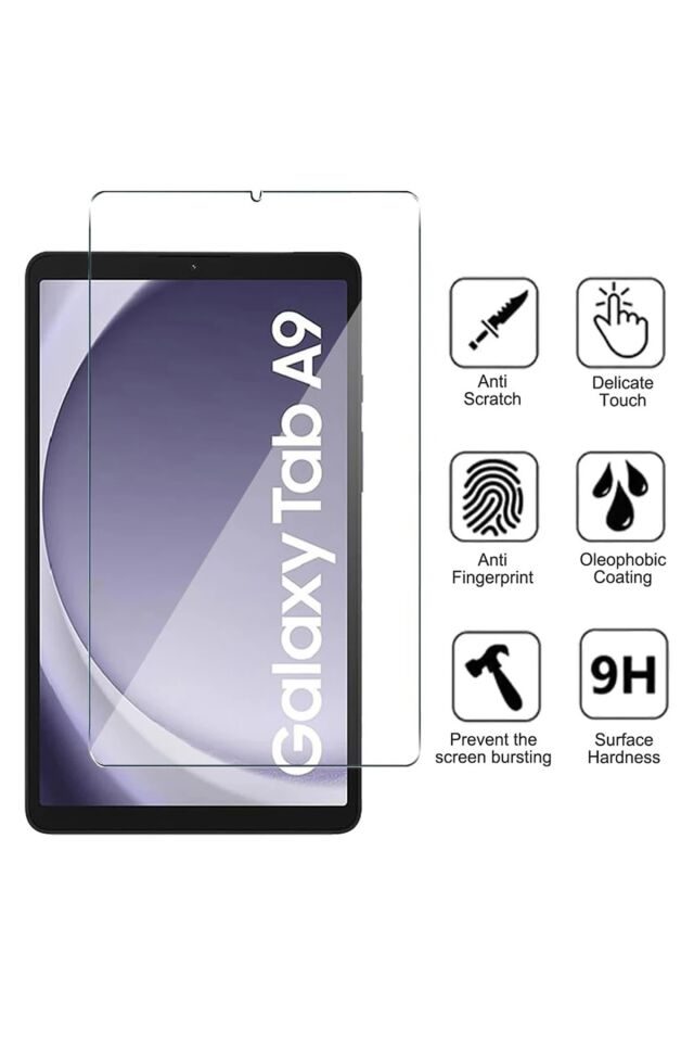 Samsung Galaxy Tab A9 8.7 inç Ekran Koruyucu Temperli Cam