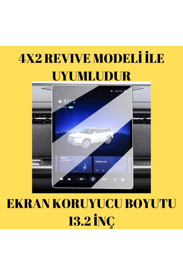 Jaecoo7 Revive 13.2 inç Navigasyon ve Dijital Gösterge Uyumlu Nano Ekran Koruyucu 2 in 1