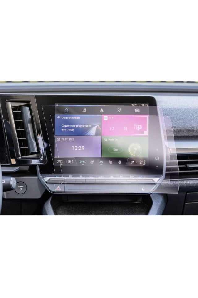 Renault Megane E-Tech 2in1 Set 12.3 inç Dijital Gösterge 9 inç Navigasyon Ekran Koruyucu 9H Nano