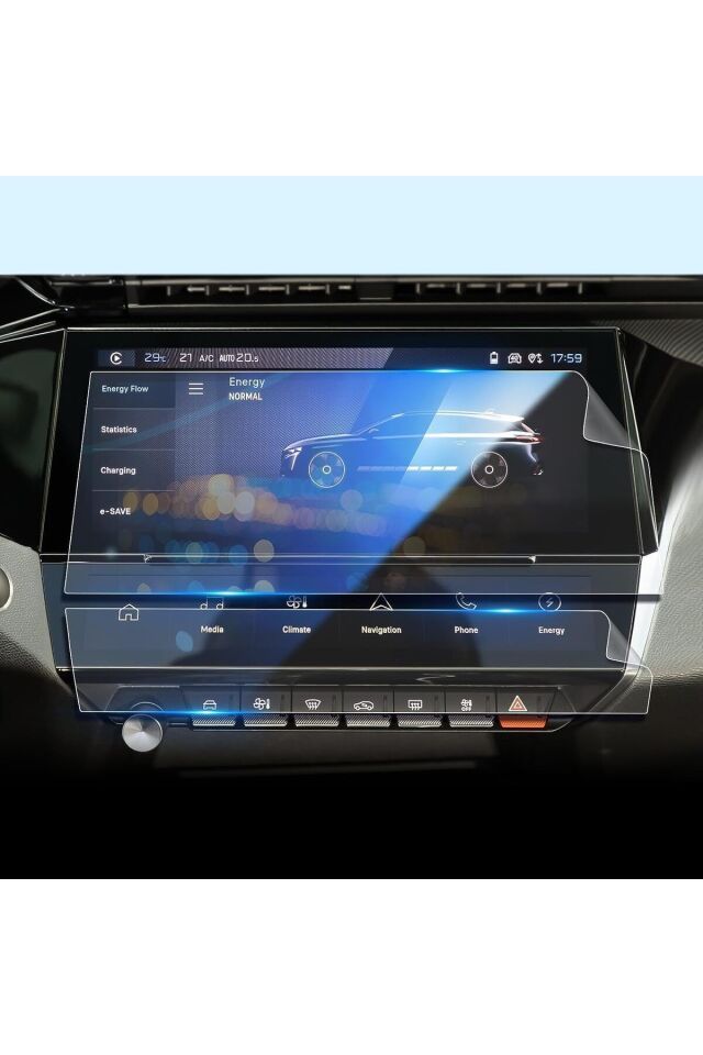 Peugeot 408 Gt Line Navigasyon Ve Bilgi Ekranı Uyumlu Ekran Koruyucu 9H Nano