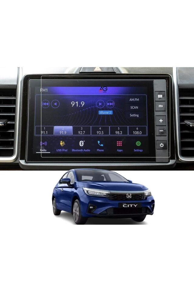 Honda City 8 inç Multimedya Ekran Koruyucu Nano Film