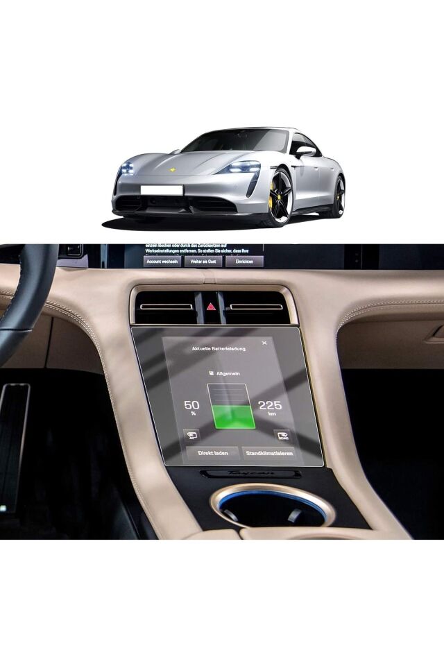 Porsche Taycan Ekran Koruyucu 3 Parça 9H Nano Film