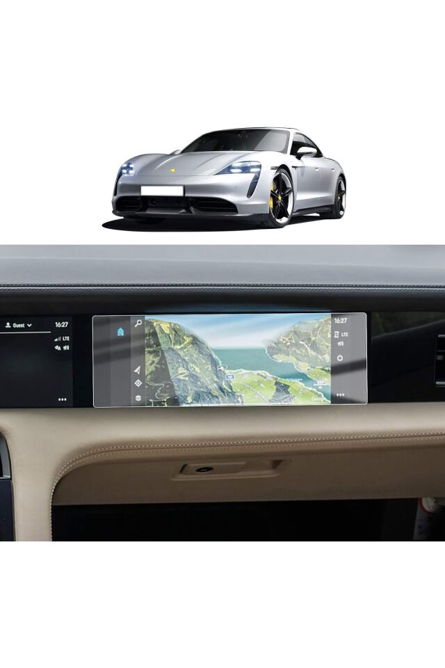 Porsche Taycan Ekran Koruyucu 3 Parça 9H Nano Film
