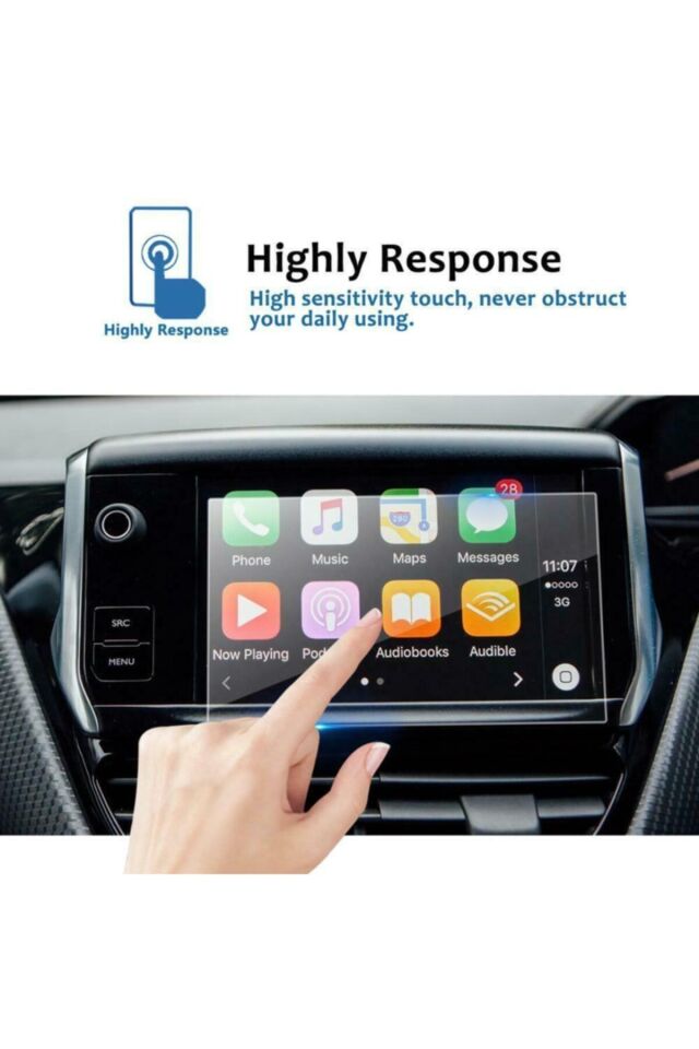 Peugeot 2008 7'' Multimedya Ekran Koruyucu 9H Nano