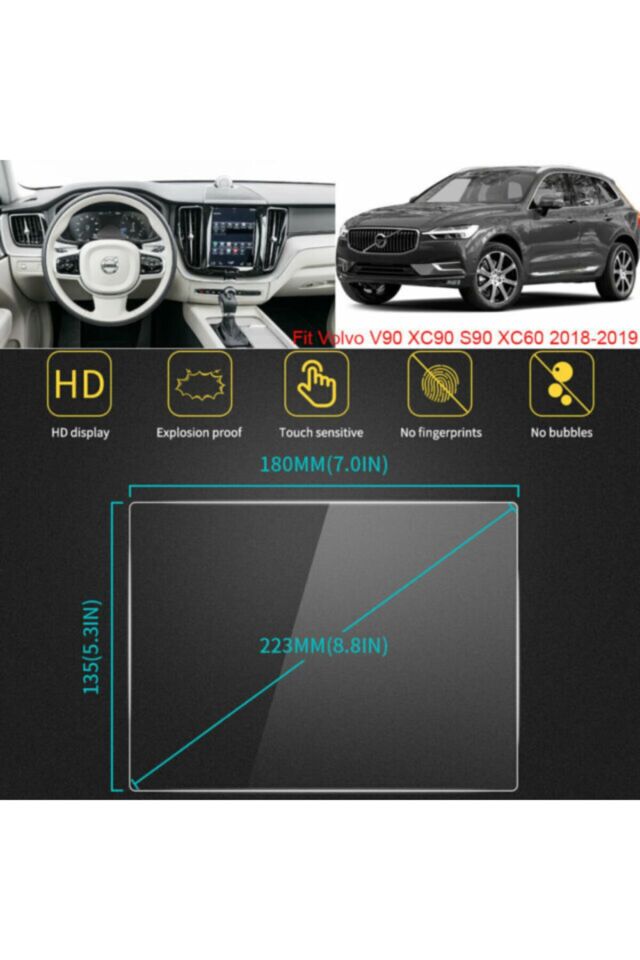 Volvo Xc40 8.7'' Multimedya Ekran Koruyucu 9H Nano
